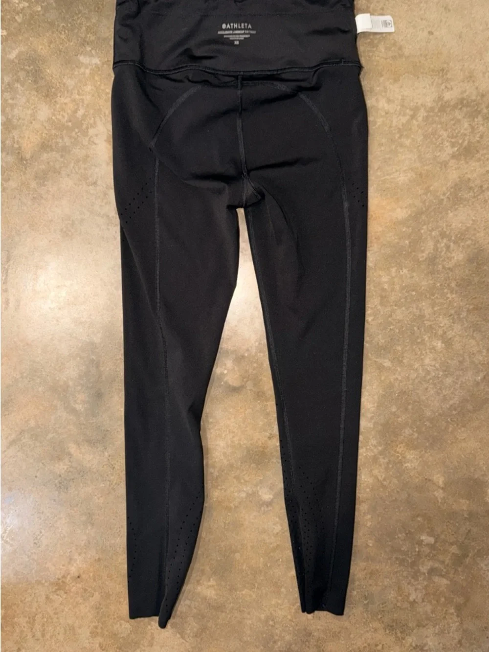 Athleta Black Laser Cut 7/8 Leggings High Rise Athletic Tight - Size XS - Picture 8 of 13